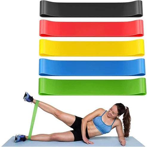 Blue exercise resistance belt from My Store, showing adjustable straps and handles for strength training and fitness workouts.