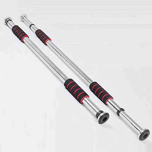 LORDEX doorway gym bar mounted on doorframe, black fitness equipment for upper body workouts, compact and sturdy design