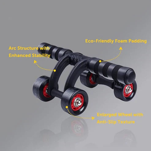Two-wheel hand pusher from LORDEX FITNESS with ergonomic handles for easy maneuvering and effective workout.