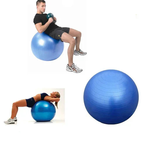My Store Lordex gym ball for fitness, blue exercise ball on a white background, used for workout and stability training.
